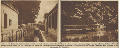 870147 Collage van 2 foto's betreffende de Leidsche Rijn en omgeving te Oudenrijn. Met links het sluisje bij de ...
